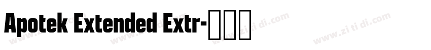 Apotek Extended Extr字体转换
